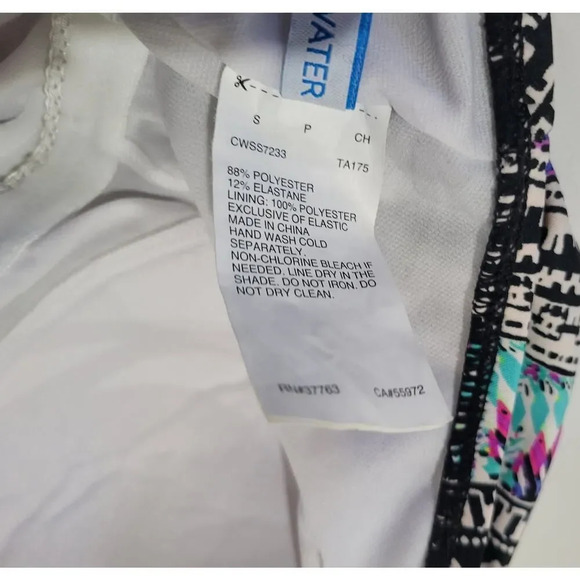 Clean Water Women’s Multicolor Mixed Print Tankini Swim Top Small Built-In Bra - Picture 6 of 7